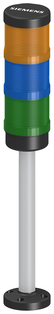 Siemens SIRIUS 8WD44235AK050AE0 Signaling Column Continuous Light, 24 VAC/VDC, LED Lamp, Blue/Green/Yellow, 100000 hr