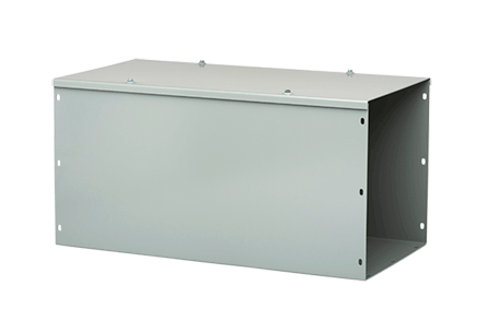 Hoffman F1010G72 F40 Lay-In Straight Section Wireway, 72 in L x 10 in W x 10 in H, Hinged Cover, Steel