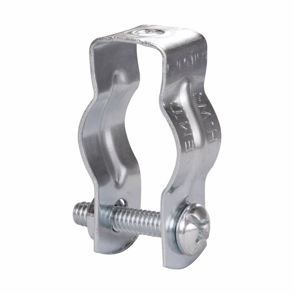EATON Crouse-Hinds 1B Cable and Conduit Hanger With Bolt, 3/4 in, For Use With Rigid/EMT/IMC Conduit, Steel
