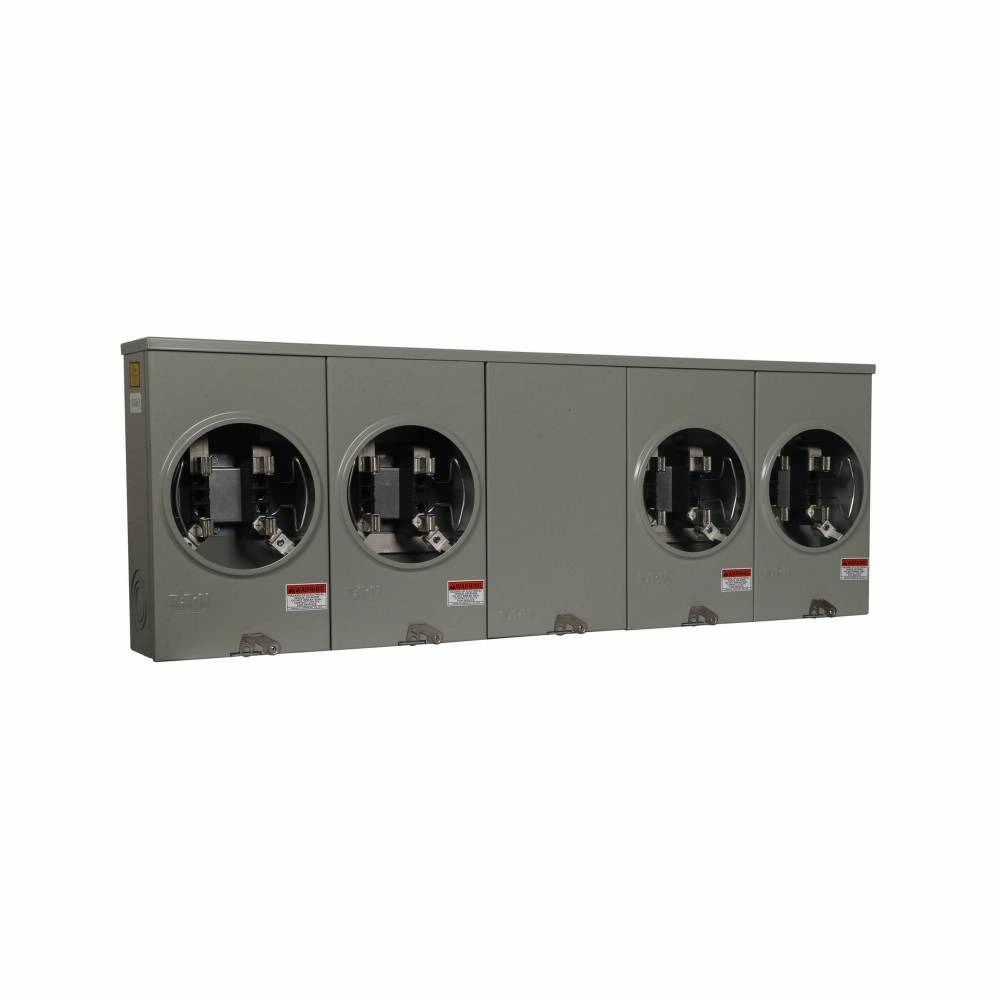 EATON Cutler-Hammer 1004428ACH 3-Wire Multi-Position Residential Service Single Meter Socket With Horn Bypass, 600 VAC, 100 A, 1 Phase