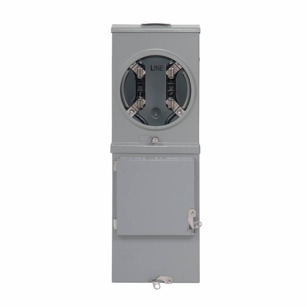 EATON 1009079CH 1-Socket 3-Wire Meter Pedestal With Main Breaker, 240 VAC, 100 A, 1 Phase