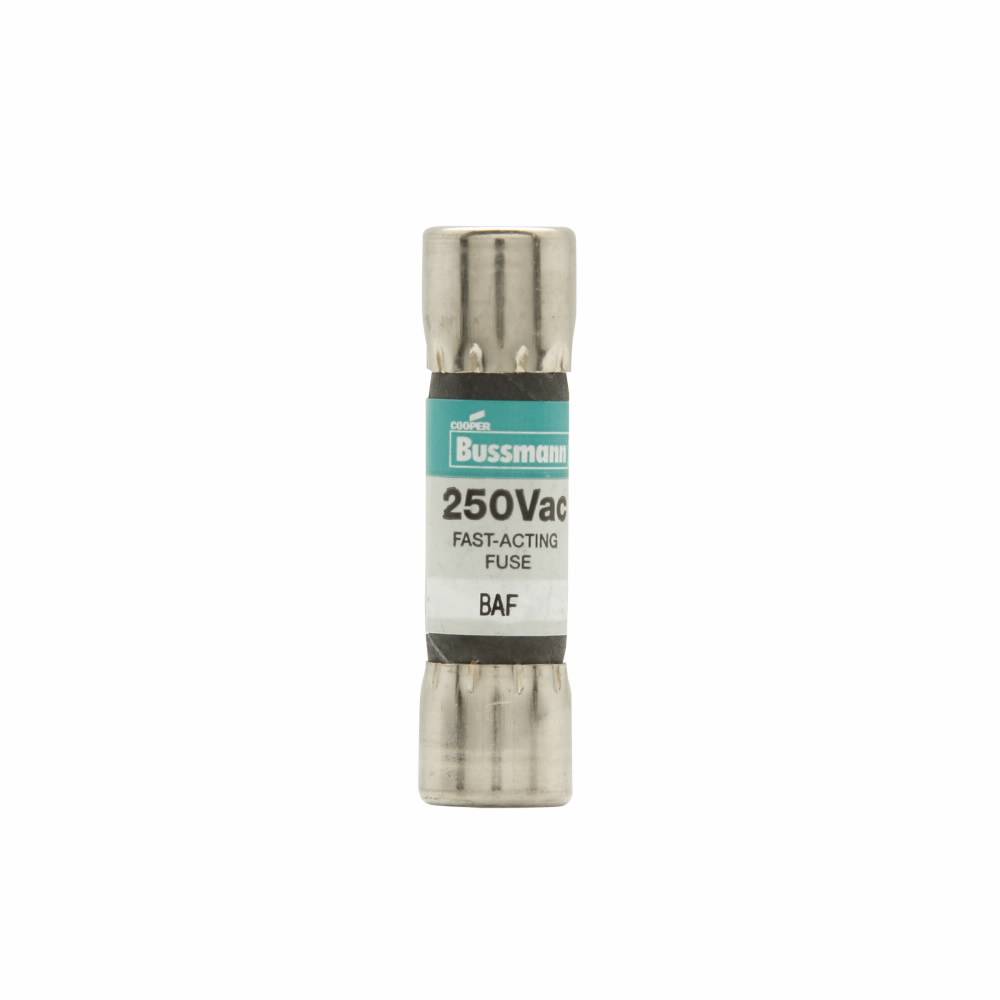 Bussmann BAF-2 Fast Acting Low Voltage Supplemental Fuse, 2 A, 250 VAC, 100 A Interrupt, Class: Supplemental, Cartridge Body