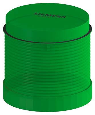 Siemens 8WD4420-5BC Signal Column Flashlight Element w/ Integrated LED, 24 VAC/VDC, LED Lamp, 70 mm Dia, Bayonet Mount, Green, UL Listed, EAC Certified, CE Certified, WEEE (2012/19/EU)