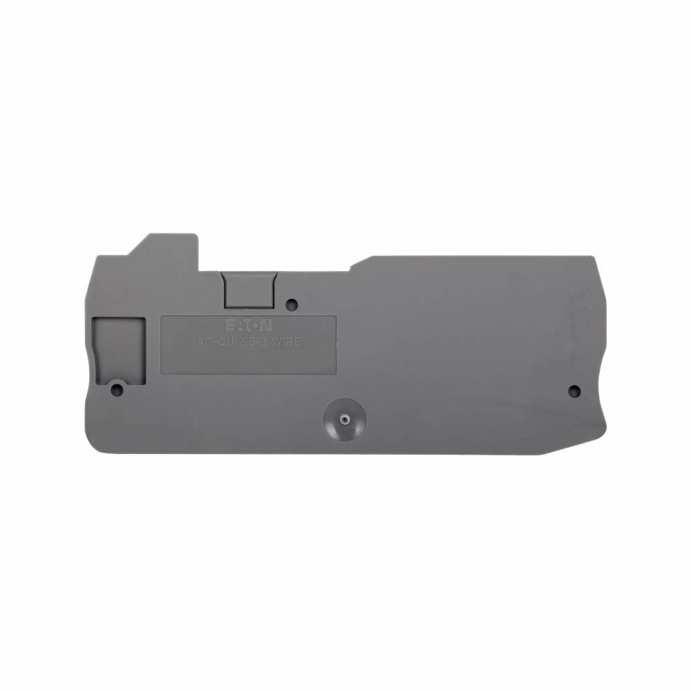 EATON XBACQU25D12 End Cover, For Use With XB Series XBQU25D12 IDC Hybrid Terminal Block, Gray