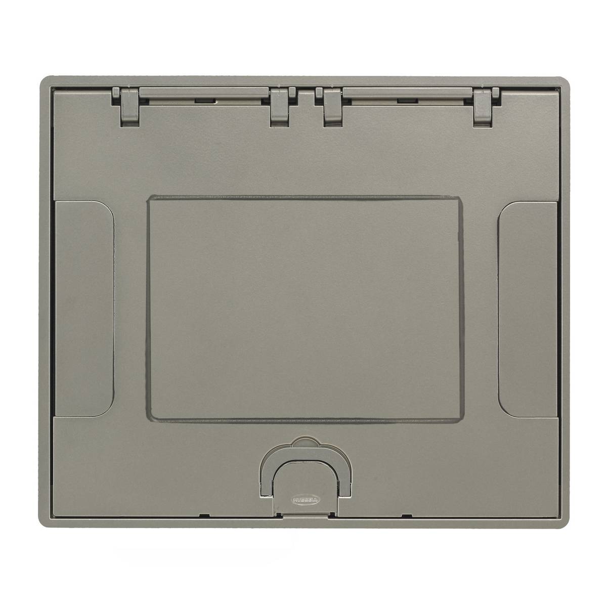 PREMISE WIRING SystemOne™ 610GTCVRNKC Non-Metallic Floor Box Cover With Insert, 8.95 in L x 10-1/2 in W, Single Receptacle Cover, Die Cast Aluminum