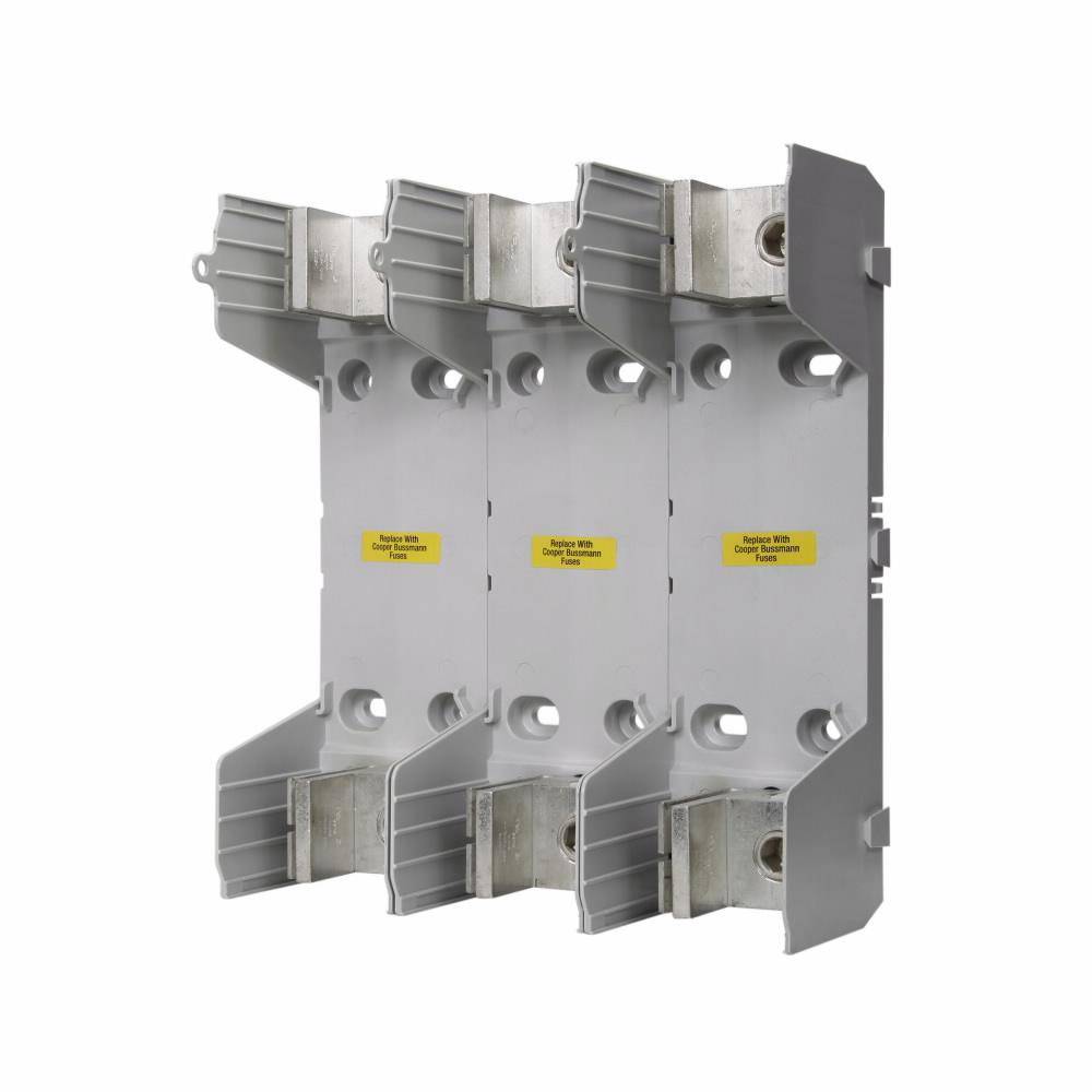 Edison HM60400-3CR 3-Pole Fuse Block, 600 VAC, 225 to 400 A, Class: H, 4 to 3/0 AWG AWG Wire, 3 Poles