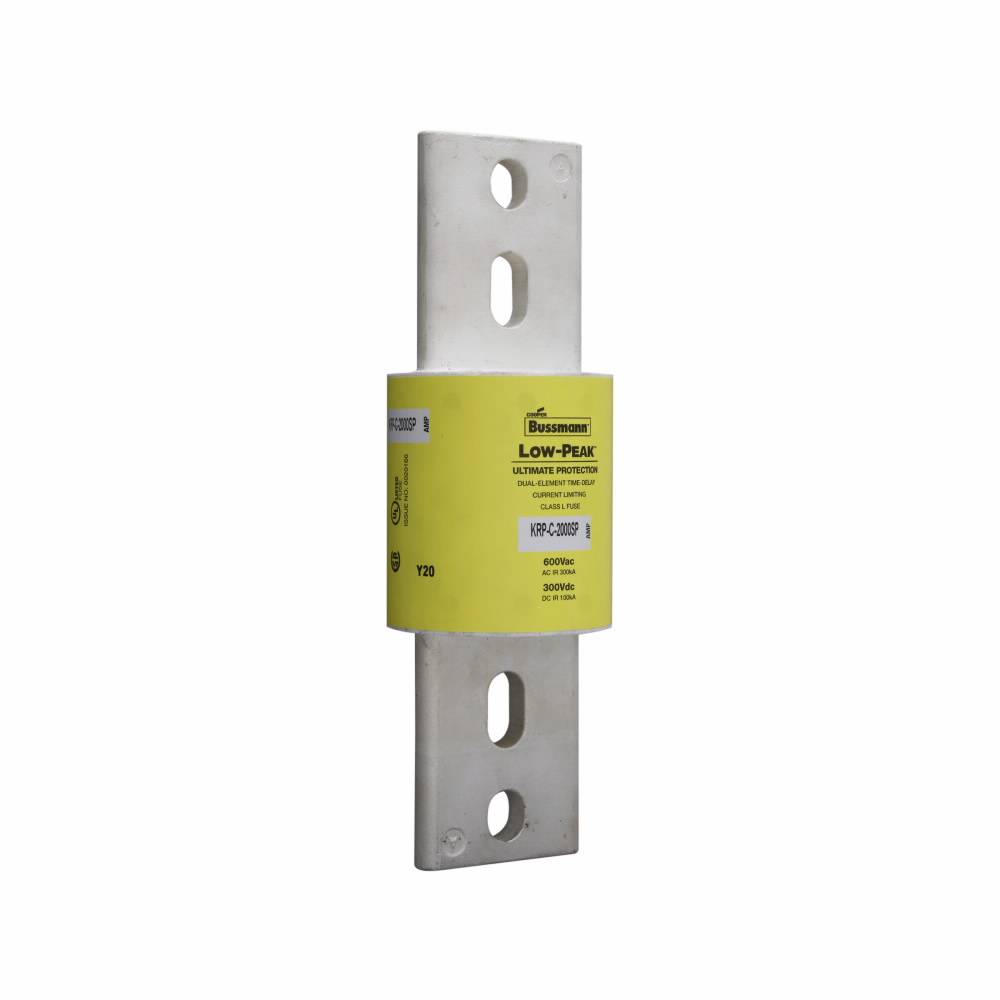 Bussmann Low-Peak™ KRP-C-2000SP KRP-C-SP Current Limiting Time Delay Fuse, 2000 A, 600 VAC/300 VDC, 100/300 kA Interrupt, L Class, Cartridge Body