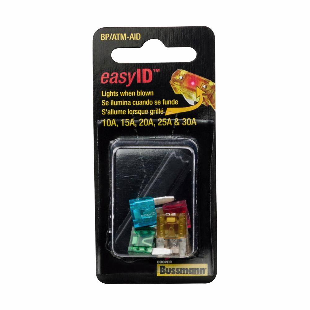 Bussmann easyID™ BP/ATM-AID ATM Blade Fuse Assortment, 5 Pieces