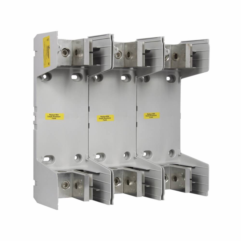 Edison HM60600-3CR HM600 Modular Fuse Block, 600 VAC, 600 A, H Class, 4 AWG to 500 kcmil Wire, 3 Poles