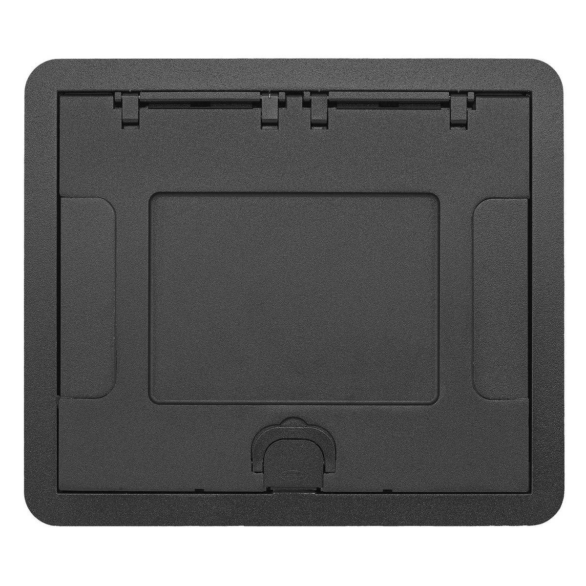 Wiring Device-Kellems SystemOne 610GCCVRBKC Standard Floor Box Cover With Insert, 11-1/2 in L x 10 in W, Cast Aluminum