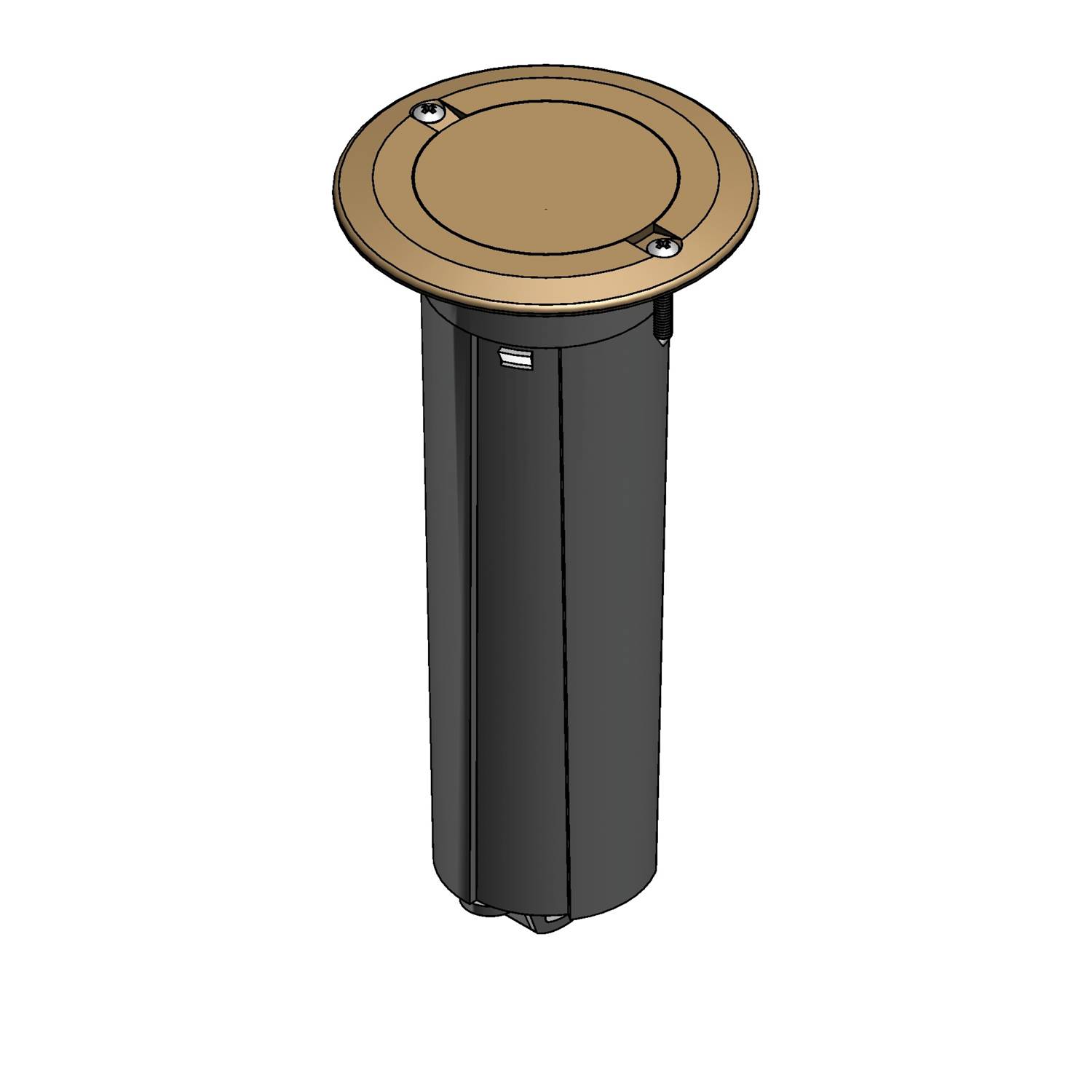 Carlon® E971FBDI-2 Drop-In Non-Metallic Floor Box With Hole Saw, Brass, 11.8 cu-in Capacity, 1 Gangs, 1 Outlets, 7.02 in D