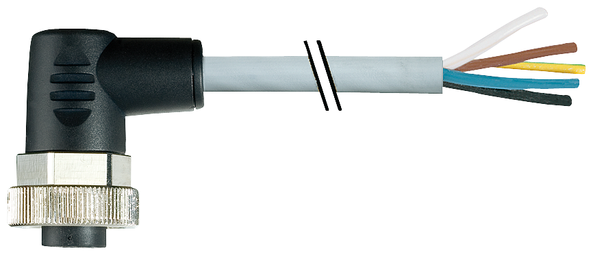 Siemens 3RK1902-3GB30 Pre-Assembled Bus Cable, 7/8 in Angled Socket Connector, 3 m L Cable, 5 Poles