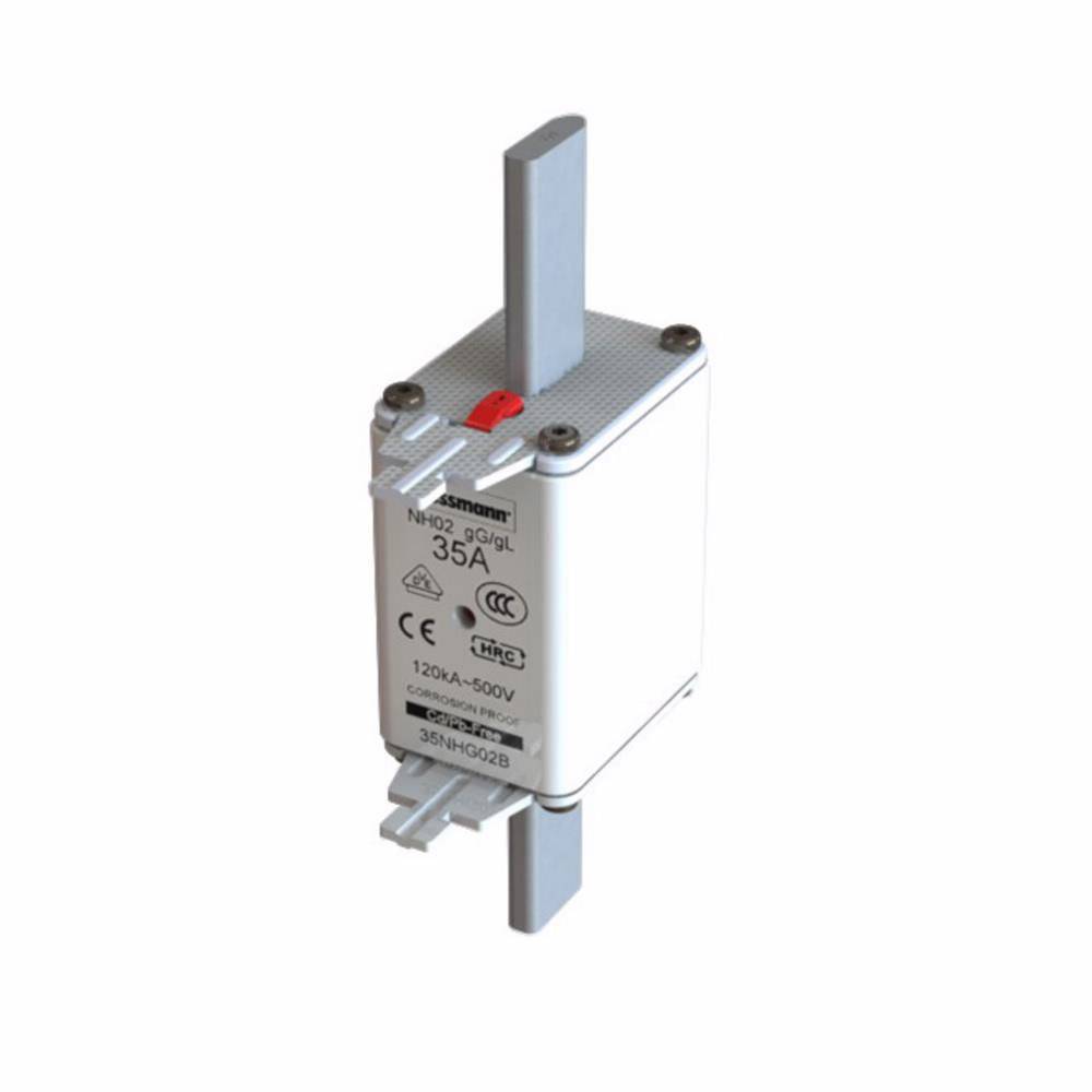 Edison 35NHG02B Fuse Link With Metal Gripping Lug, 500 VAC, 35 A