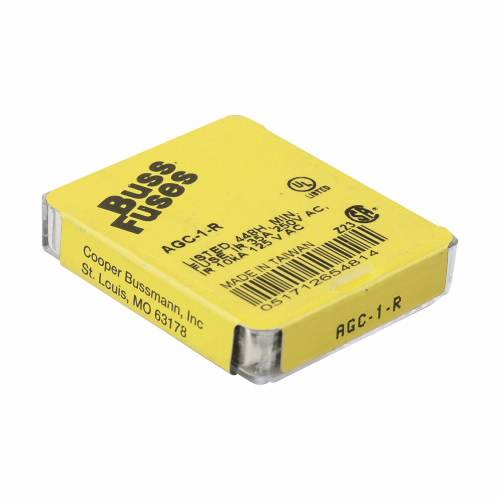 Bussmann AGC-4-1/2-R Small Dimension Fast Acting Fuse, 4.5 A, 250 VAC, 32 VDC, 200 A Interrupt, Cylindrical Body