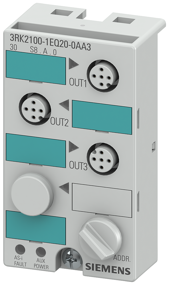 Siemens 3RK2100-1EQ20-0AA3 Digital Input/Output Module, 3 Outputs