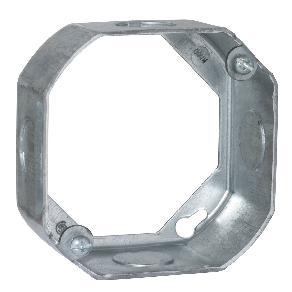 RACO® 128 Extension Ring, 2 Gangs, 4 in L x 4 in W x 1-1/2 in D, Steel