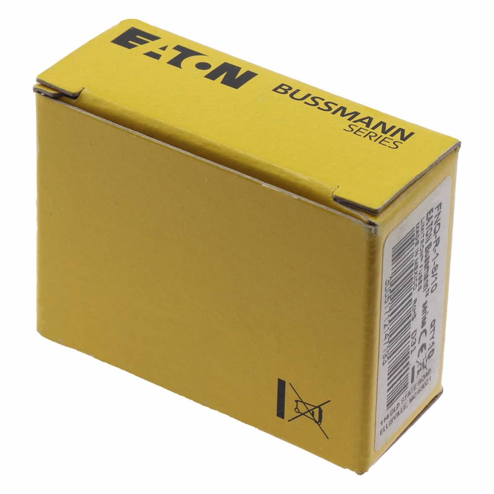 Bussmann CC-Tron® FNQ-R-1-8/10 Time Delay Fuse, 1.8 A, 600 V, 200 kA Interrupt, CC Class, Cylindrical Body