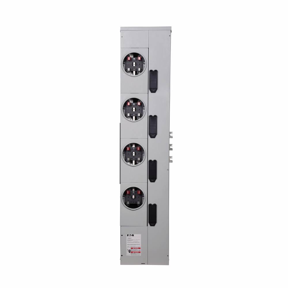 EATON 1MM420RC 4-Meter 4-Jaw Multiple Metering Meter Stack Module With Ring Style Cover, 120/240 VAC, 200 A, 1 Phase, 3 Wires