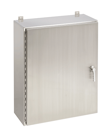nVent HOFFMAN A24H2006SSLP3PT A4SW3 Enclosure, 24 in L x 20 in W x 6 in D, NEMA 4X/IP66 NEMA Rating, 304 Stainless Steel