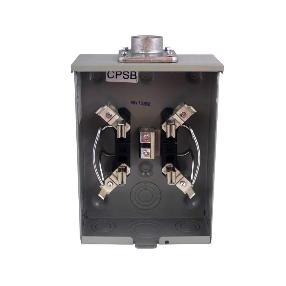 EATON Cutler-Hammer 1004931BCH 3-Wire 1-Position Residential Service Single Meter Socket With Horn Bypass, 600 VAC, 125 A, 1 Phase