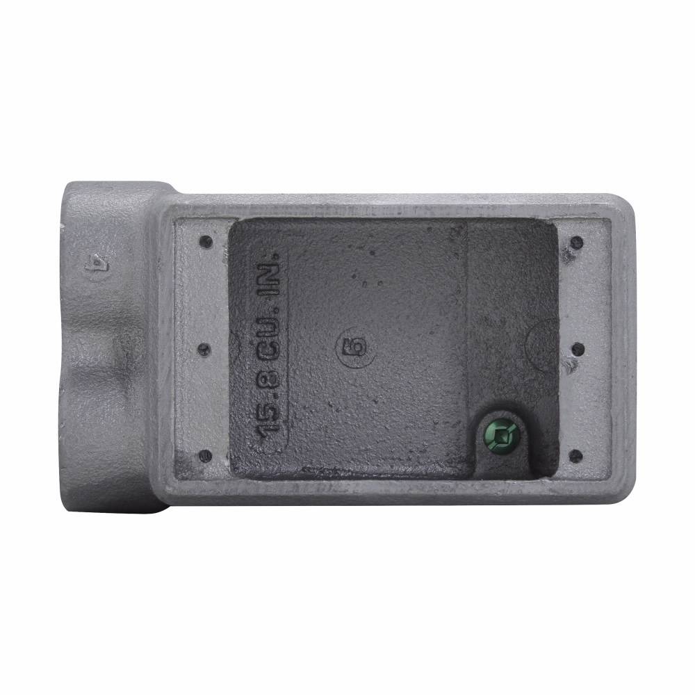 EATON Crouse-Hinds Condulet® FSS2 Type FSS Shallow Device Box, Feraloy® Iron Alloy, 1 Gang, 2 Outlets, 2 Knockouts, 2-3/4 in W x 1-7/8 in D x 5-5/32 in H