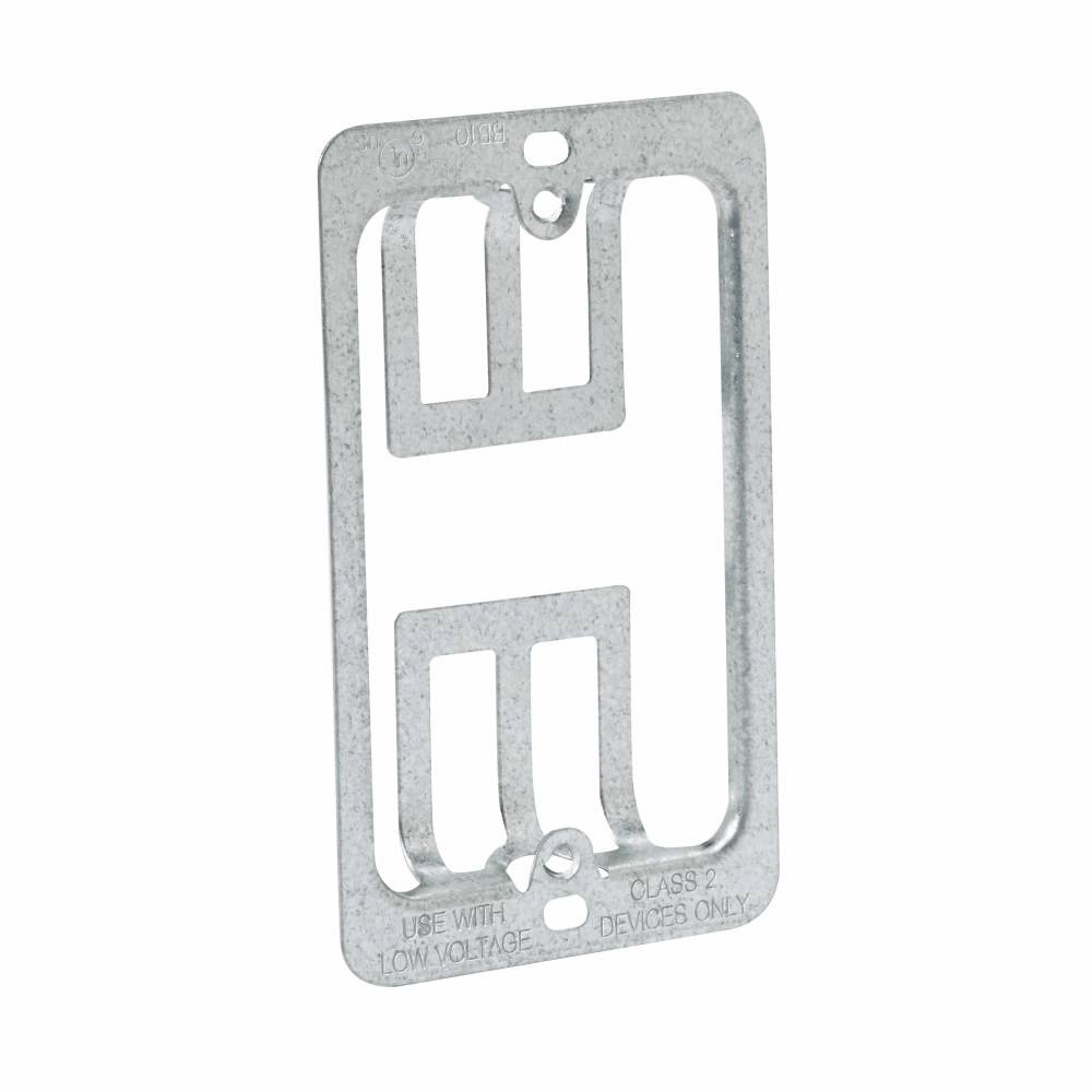 B-Line BB10 1-Gang Plate Mounting Bracket, For Use With Low Voltage Outlet, Bracket Mount, Steel