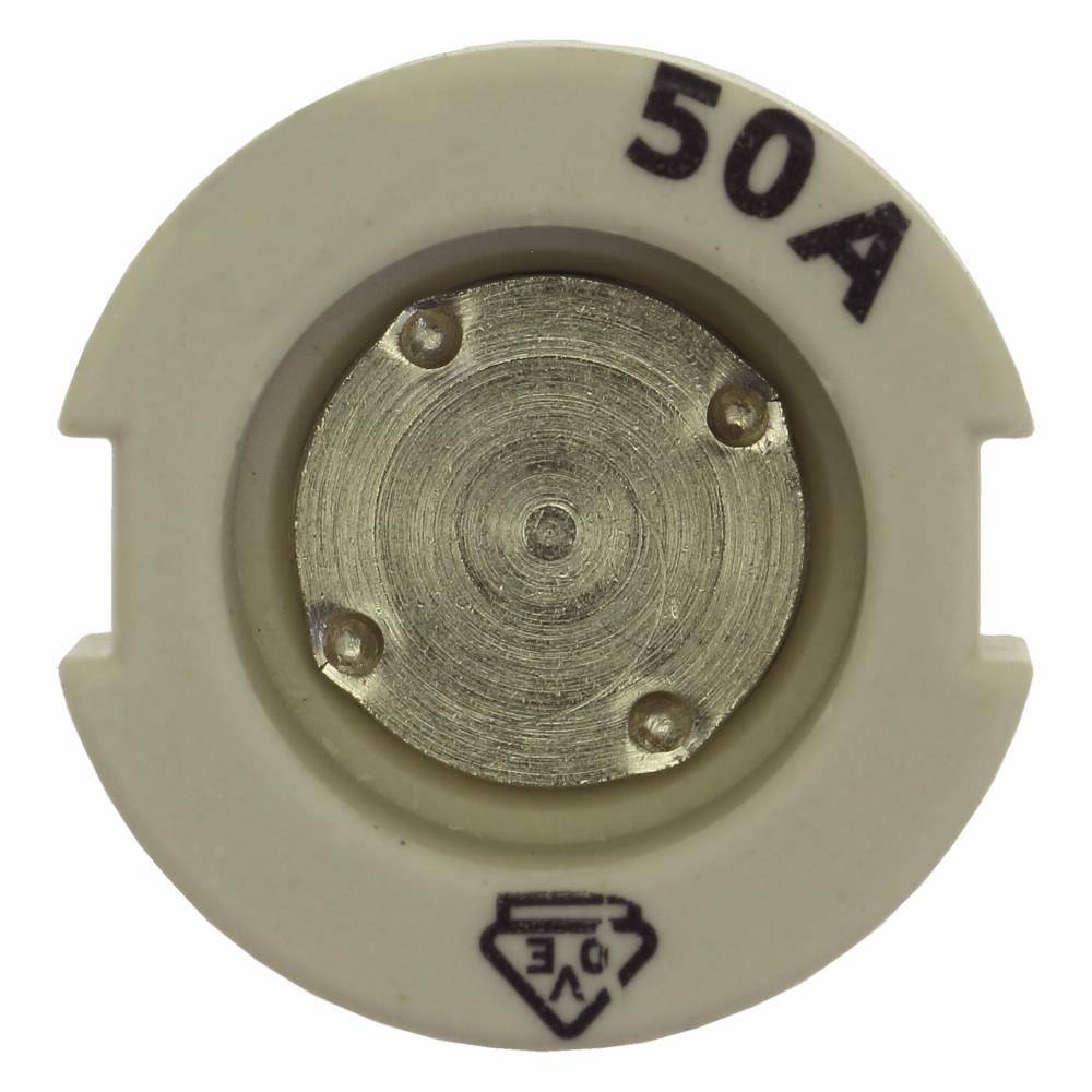 Bussmann 50GD33 Screw Cap Gauge Piece, For Use With Type DIII Fuse Links, E33 Base, Non-Indicating DIN Type D Diazed Fuse, 500 V, 50 AV, White