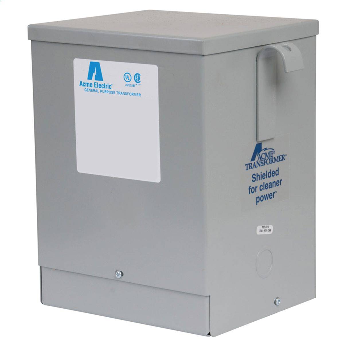 Acme Electric® TF279304S Air Colled/Dry Distribution Transformer, 190/200/208/220/380/400/416/440 VAC Primary, 110/220 VAC Secondary, 7.5 kVA Power Rating, 50/60 Hz, 1 ph Phase