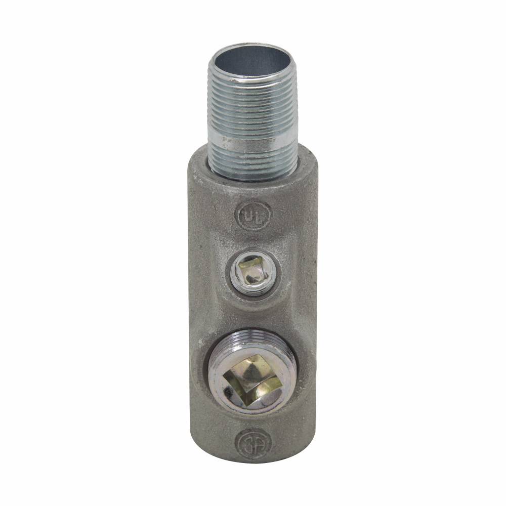 Crouse-Hinds EYS516 EYS 116 Conduit Sealing Fitting, 1-1/2 in MNPT x 1-1/2 in FNPT, For Use With Vertical/Horizontal Position EYS Conduit System, Feraloy Iron Alloy/Ductile Iron, Electro-Galvanized/Aluminum Acrylic Painted