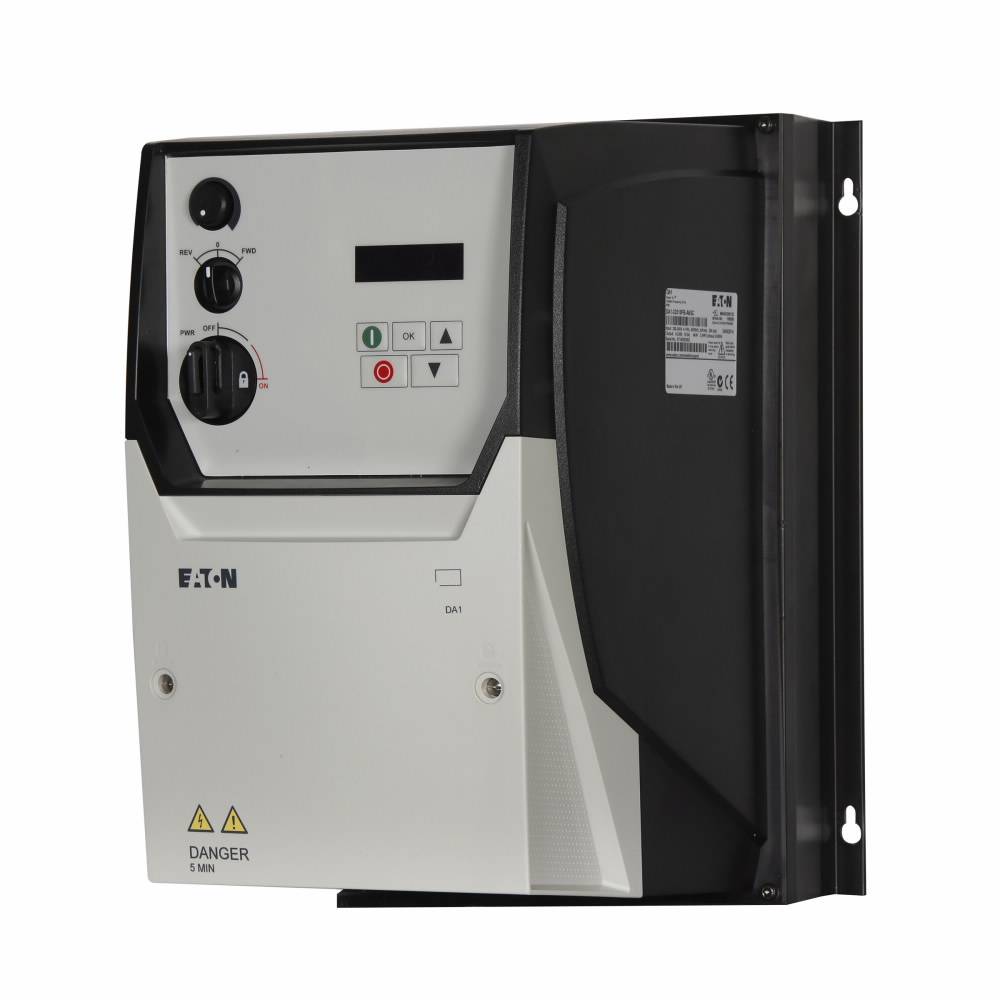 EATON PowerXL™ DA1-35012NB-A66C Advanced Adjustable Frequency Drive, 575 V, 12 A, 10 hp, 12.2 in W x 7.8 in D