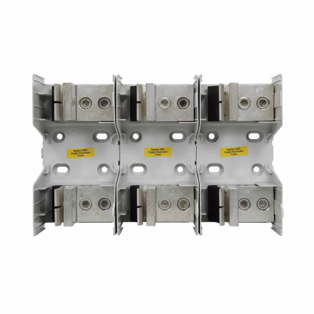 Edison JM60600-3CR JM600 Fuse Block, 600 VAC, 450 to 600 A, J Class, 4 AWG to 500 kcmil Wire, 3 Poles