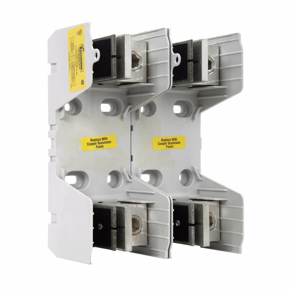 Edison HM25400-2CR Knife-Blade Modular Fuse Block, 250 V, 400 A, 600 kcmil, 4 AWG to 500 kcmil, (2) 4 to 3/0 Cu AWG, (2) 4 to 3/0 AWG Al Solid Wire, 2 Poles