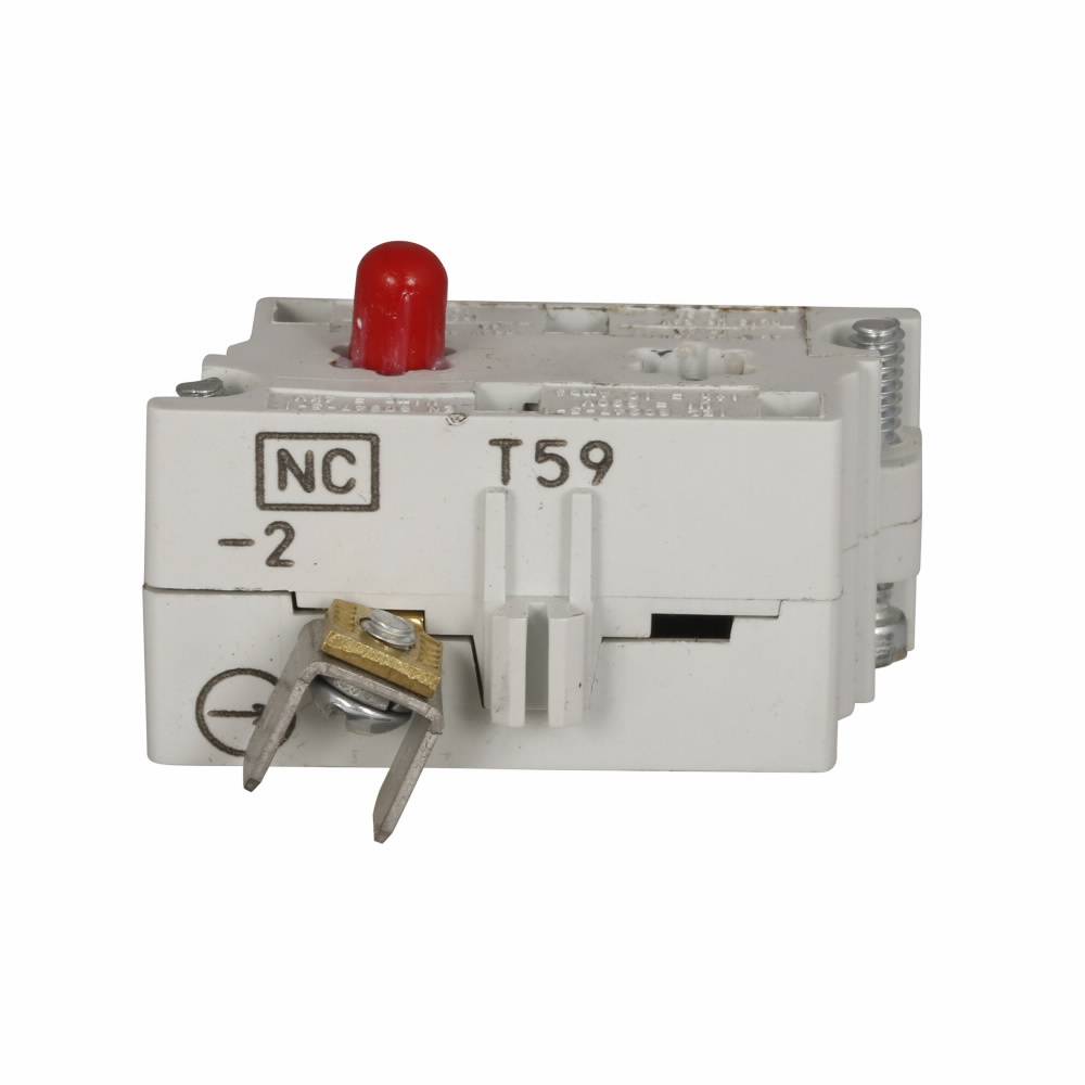 EATON 10250T59 Heavy Duty Standard Contact Block, 30.5 mm, 1NC Contact, 10 A at 600 VAC, 5 A at 250 VDC Contact, Silver Contact, Gray