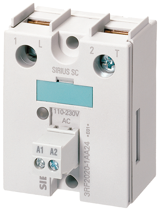 Siemens 3RF20201AA42 Zero Switching Semiconductor Solid State Relay, 20 A, 1NO Contact, 24 to 230/4 to 30 VDC V Coil