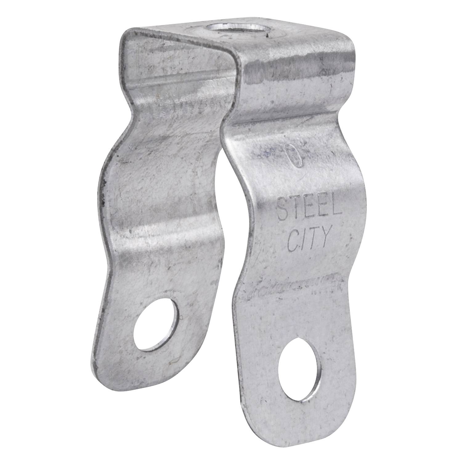 Steel City® 6H0-B 6H-B Conduit Hanger, 1/2 x 3/8 to 1/2 in, For Use With 1/2 to 4 in EMT, Rigid and Pipe Conduits, Steel, Electro Galvanized