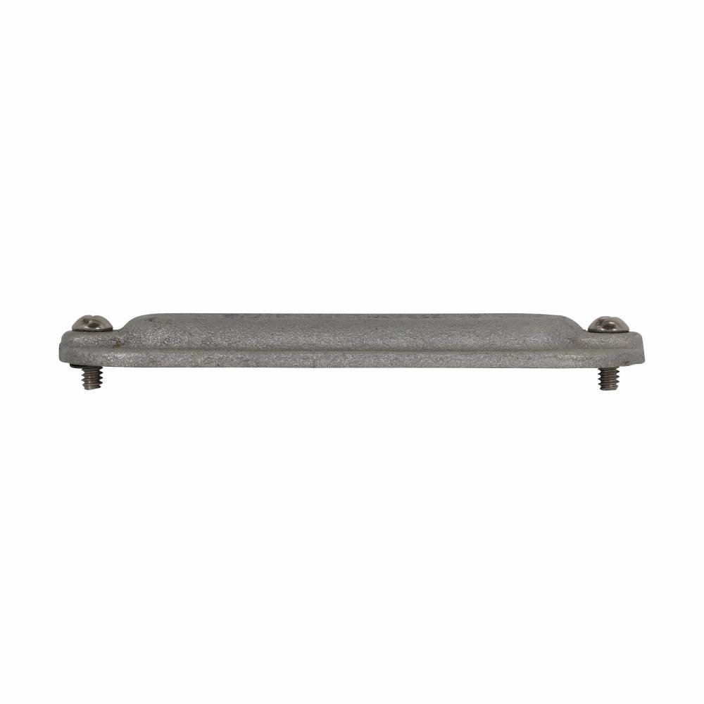 Crouse-Hinds Condulet® 580F Form 8 Conduit Body Cover, 1-1/2 in Hub, For Use With Conduit Body, Feraloy Iron Alloy, Electro-Galvanized/Aluminum Acrylic Painted