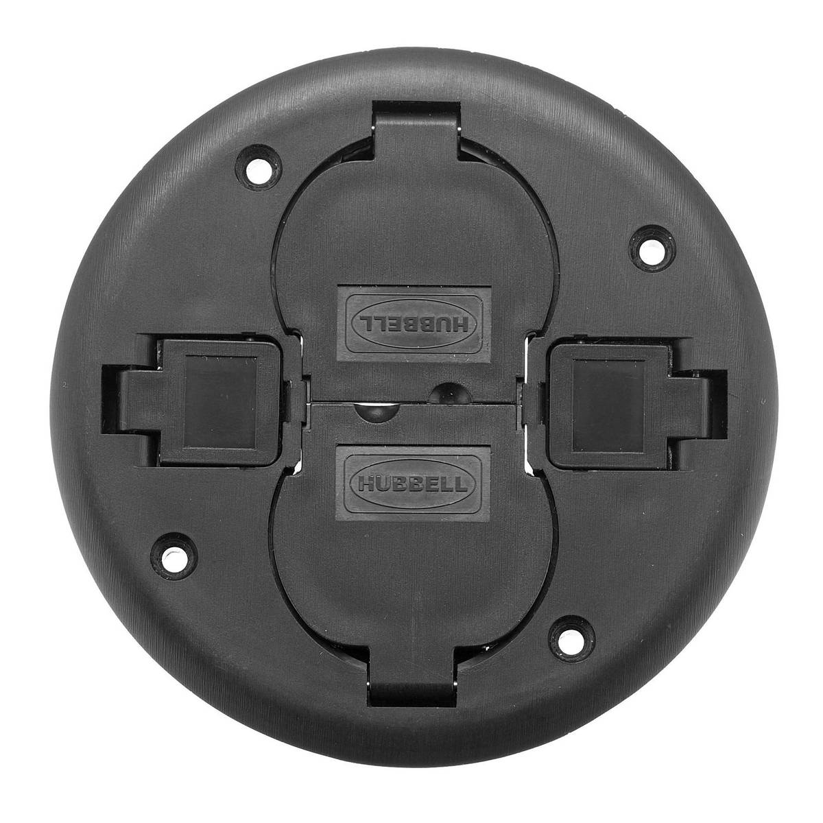 Wiring Device-Kellems PT2X2CBL 2x2 Flush Non-Metallic Standard Replacement Cover, 3 in Dia, Duplex Flip Cover