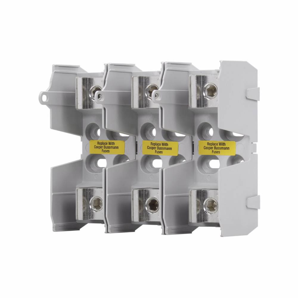 Edison JM60200-3CR JM600 Fuse Block, 600 VAC, 110 to 200 A, J Class, 6 AWG to 250 kcmil, 2 to 6 AWG Wire, 3 Poles