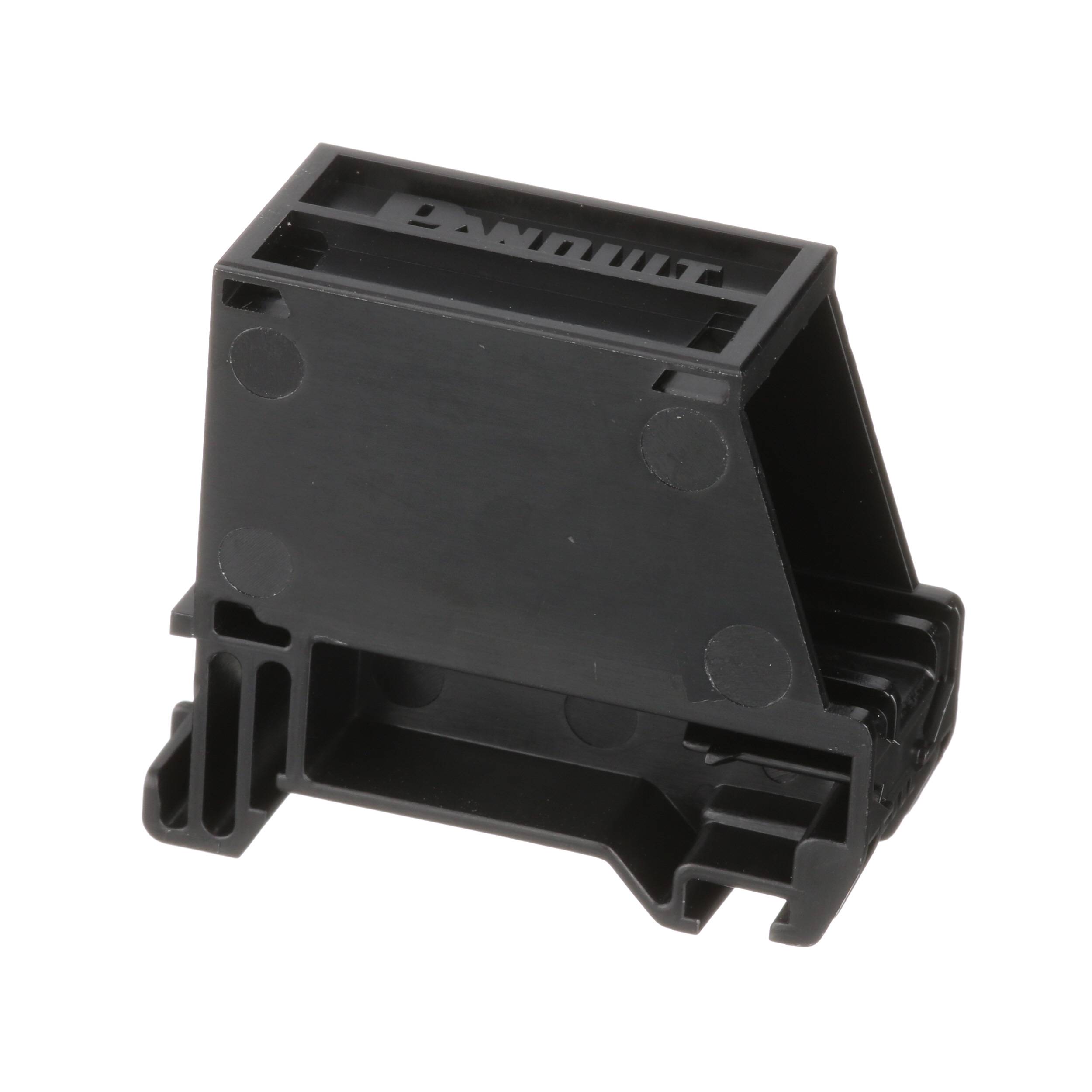 Panduit® IndustrialNet™ CADIN1BL Adapter, UTP/STP/Fiber Optic A/V Connector, 1 Port, DIN Rail Mount