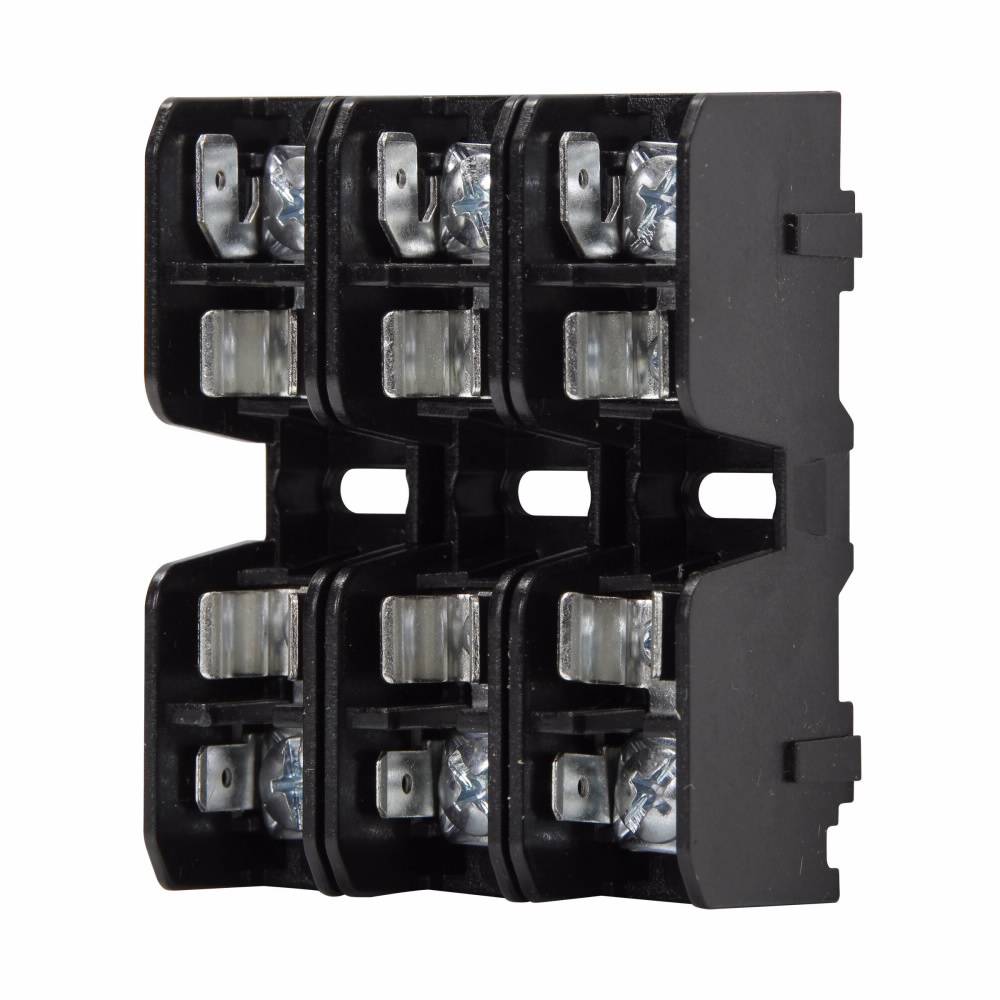 Edison BMM603-3PQ Modular Midget Fuse Block, 600 VAC, 30 A, 18 to 10 AWG Wire, 3 Poles