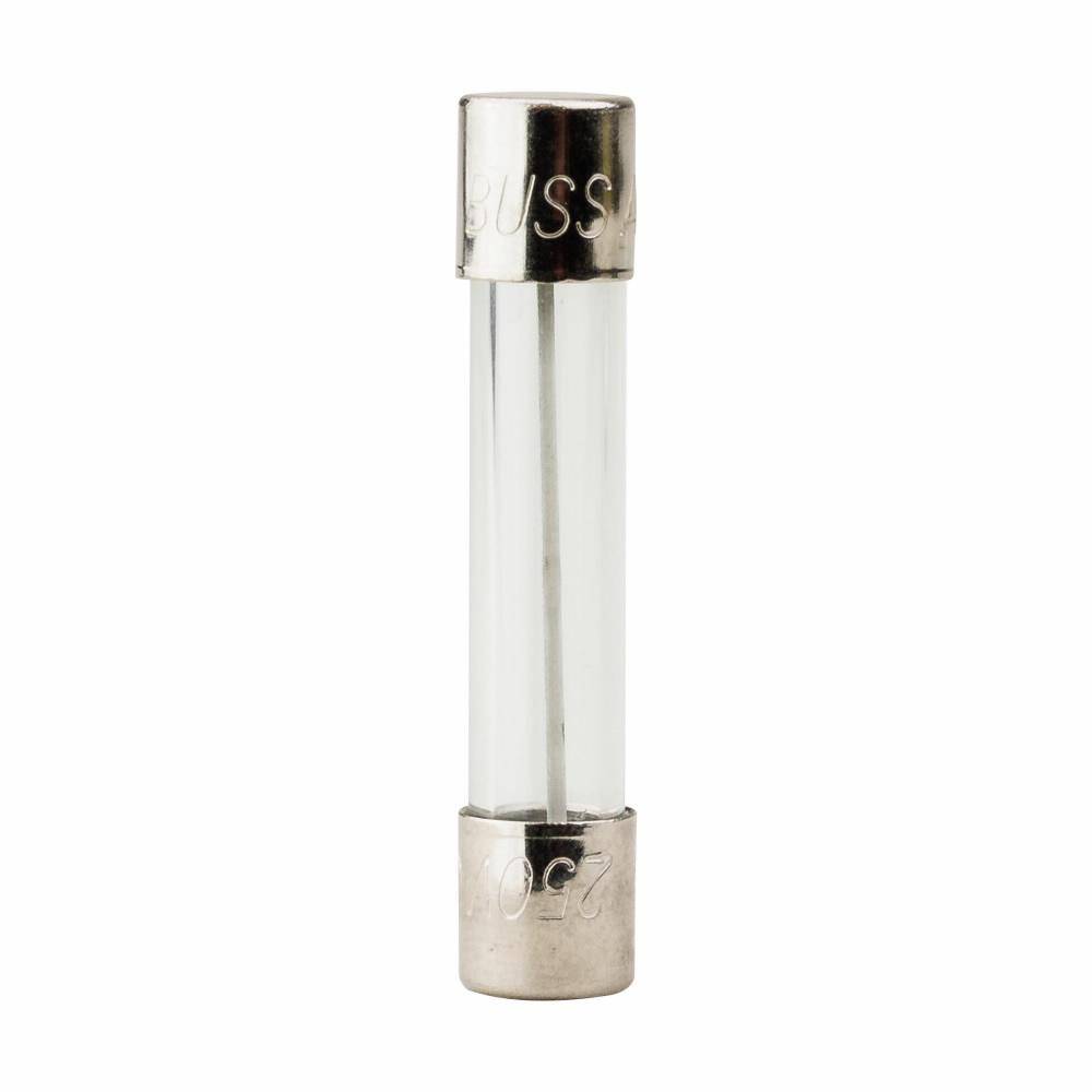 Bussmann BK/AGC-1-R Electronic Fast Acting Fuse, 1 A, 250 VAC, 35 A Interrupt, Cylindrical Body