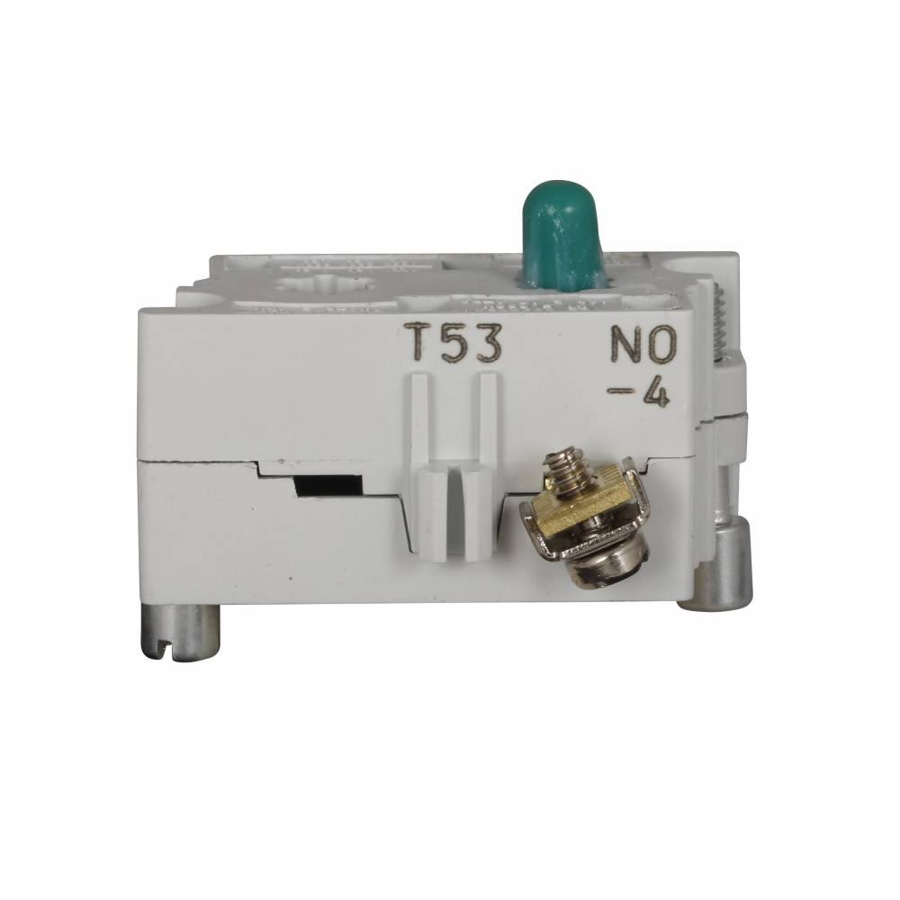 EATON 10250T53E Heavy Duty Logic Level Contact Block, 30.5 mm, 1NO Contact, 0.5 A at 120 VAC/VDC Contact, Palladium Contact, Momentary Action, Gray