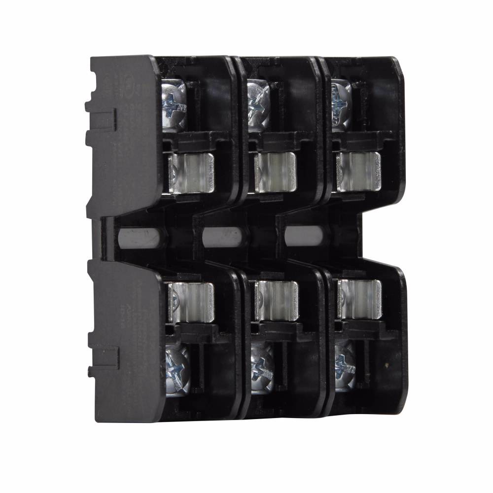 Edison BCM603-3P Modular Fuse Block, 600 VAC, 30 A, 18 to 10 AWG Wire, 3 Poles