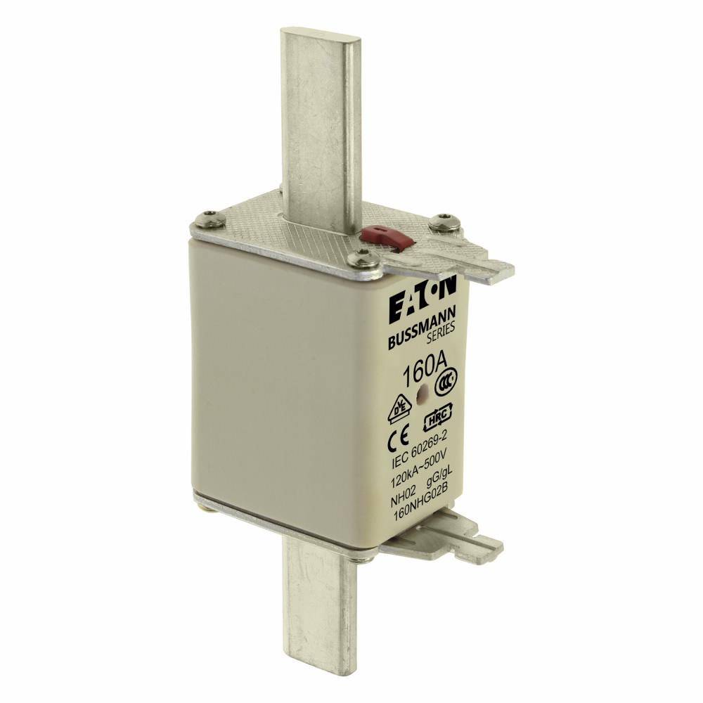 Edison Bussmann 160NHG02B NH Fuse Link, 500 VAC, 160 A, For Use With Class C gG/gL Fuse, Ceramic