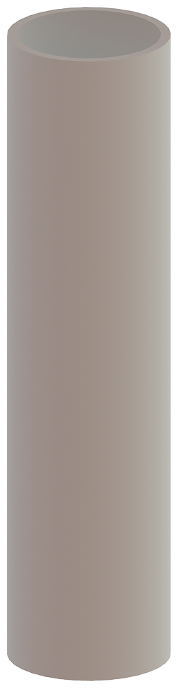 Siemens 8WD4208-0EF Single Mounting Pipe, 25 mm W x 100 mm H, For Use w/ 8WD4 50 mm & 70 mm Dia Signaling Columns, Silver