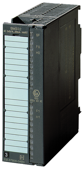 Siemens 6ES73325TB000AB0 HART Analog Output Module, 2 Outputs, 0 to 20 mA, 4 to 20 mA Signal Range, 12 bit Resolution