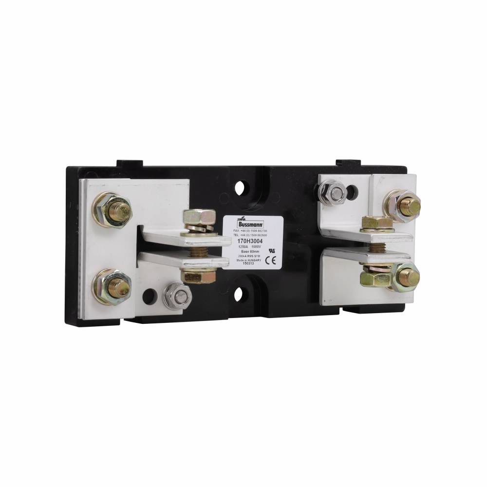 Bussmann 170H3004 Fixed Center Fuse Block, 690/700 V, 1250 A, 1 Pole