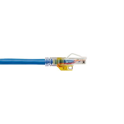 Panduit® PanView iQ™ 10Gig™ PVQ-EUSDC10BU Enhanced Interconnect Patch Cord, Cat 6A/Class EA, 26 AWG U/UTP Copper Conductor, 10 ft L Cord, Blue