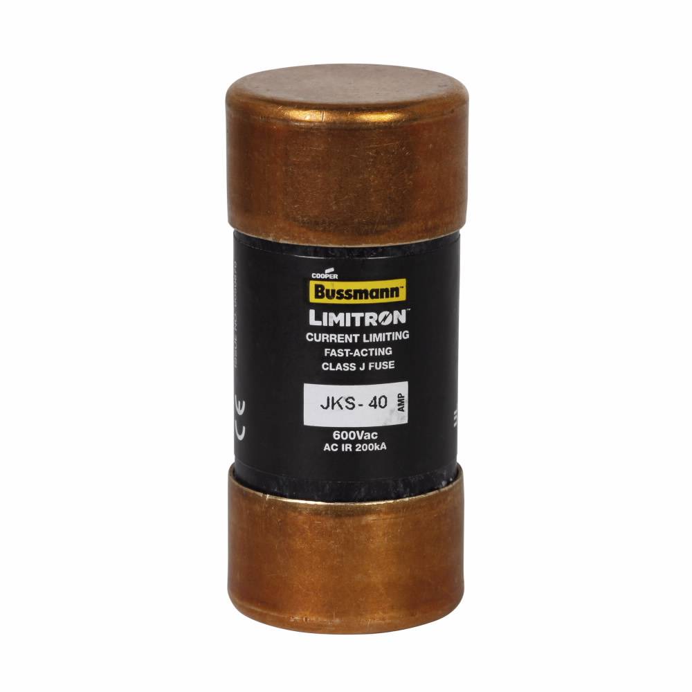 Bussmann Limitron™ JKS-40 Fast Acting Current Limiting Low Voltage Fuse, 40 A, 600 VAC, 200 kA Interrupt, J Class, Cartridge Body