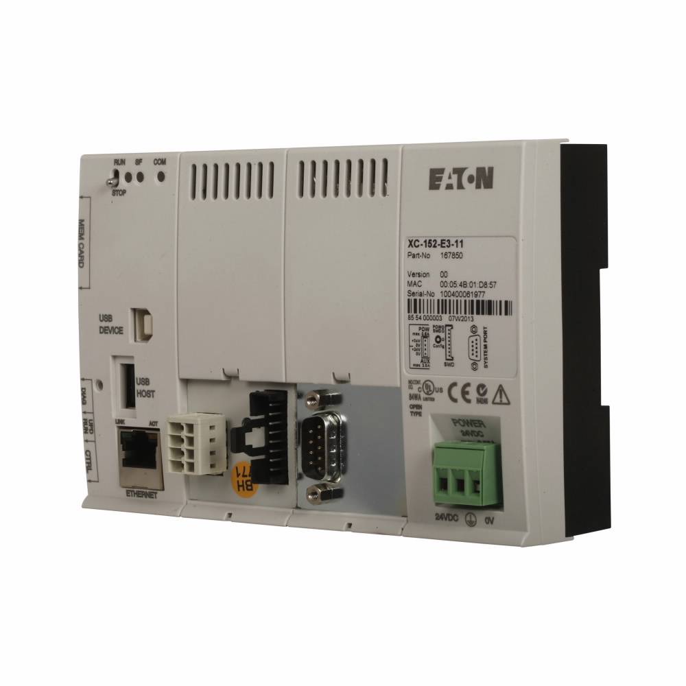 EATON XC-152-E3-11 Windows CE OS CoDeSys Firmware Programmable Logic Controller, 24 VDC